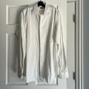 Men’s tall white dress shirt